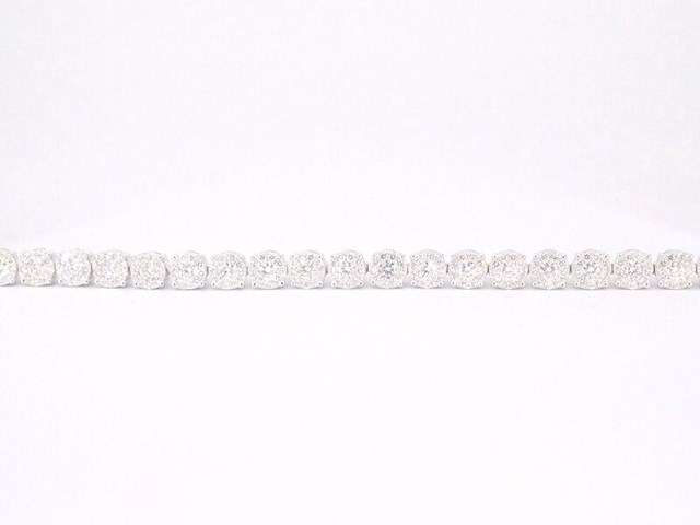 Witgouden tennisarmband met 5.00 carat diamanten - afbeelding 5 van  9