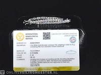 Witgouden tennisarmband met 5.13 carat briljant geslepen diamanten - afbeelding 4 van  10