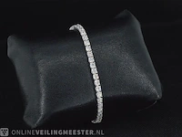 Witgouden tennisarmband met 5.13 carat briljant geslepen diamanten - afbeelding 5 van  10