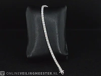 Witgouden tennisarmband met 5.13 carat briljant geslepen diamanten - afbeelding 8 van  10