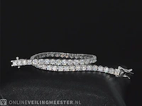 Witgouden tennisarmband met 6.07 carat briljant geslepen diamanten - afbeelding 1 van  10