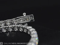 Witgouden tennisarmband met 6.07 carat briljant geslepen diamanten - afbeelding 11 van  11