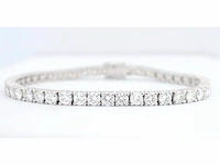 Witgouden tennisarmband met 7.50 carat briljant geslepen diamanten