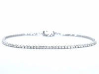 Witgouden tennisarmband met diamanten 1.00 carat - afbeelding 1 van  9