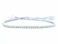Witgouden tennisarmband met diamanten 1.00 carat - afbeelding 3 van  9