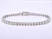 Witgouden tennisarmband met diamanten 1.20 carat - afbeelding 1 van  8