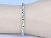 Witgouden tennisarmband met diamanten 1.20 carat - afbeelding 2 van  8