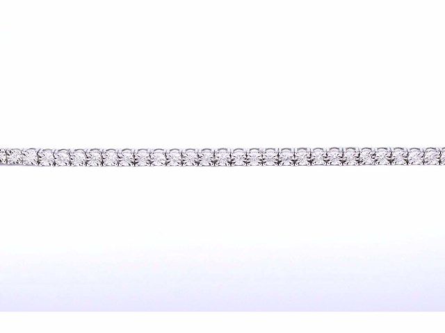 Witgouden tennisarmband met diamanten 1.20 carat - afbeelding 5 van  8