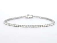 Witgouden tennisarmband met diamanten 3.00 carat - afbeelding 1 van  8