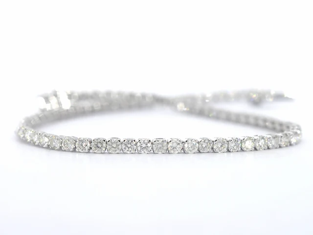 Witgouden tennisarmband met diamanten 3.00 carat - afbeelding 3 van  8