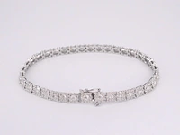 Witgouden tennisarmband met diamanten 4.00 carat - afbeelding 3 van  7