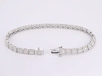 Witgouden tennisarmband met diamanten 4.00 carat - afbeelding 4 van  7