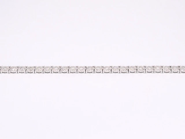Witgouden tennisarmband met diamanten 5.50 carat - afbeelding 5 van  7