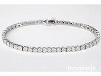 Witgouden tennisarmband met diamanten - afbeelding 1 van  6
