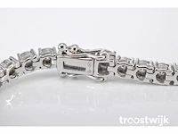 Witgouden tennisarmband met diamanten - afbeelding 6 van  6