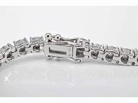 Witgouden tennisarmband met diamanten - afbeelding 6 van  8