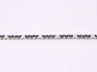 Witgouden tennisarmband rondom gezet met zwarte en witte diamanten - afbeelding 5 van  9