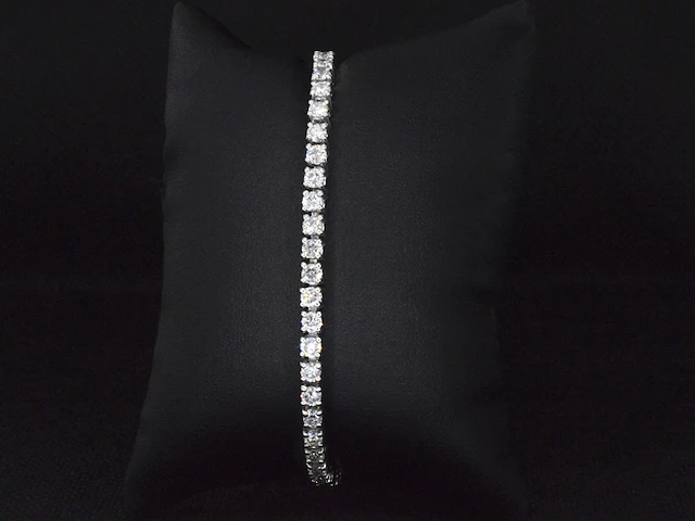 Witgouden tennisarmbanden met natuurlijke hoge kwaliteit diamanten van 5.00 carat - afbeelding 3 van  7
