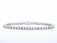 Witgouden tennisarmbanden met natuurlijke hoge kwaliteit diamanten van 5.00 carat - afbeelding 5 van  7