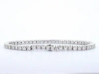 Witgouden tennisarmbanden met natuurlijke hoge kwaliteit diamanten van 5.00 carat - afbeelding 6 van  7