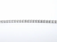 Witgouden tennisarmbanden met natuurlijke hoge kwaliteit diamanten van 5.00 carat - afbeelding 8 van  10
