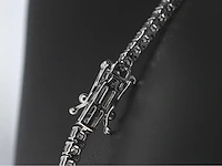 Witgouden tenniscollier met briljant geslepen van 10.00 carat - afbeelding 7 van  7