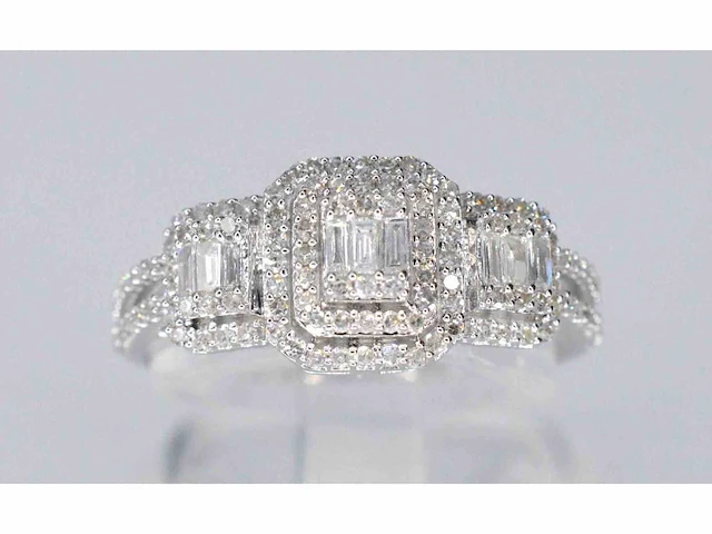 Witgouden trinity ring diamant - afbeelding 5 van  7