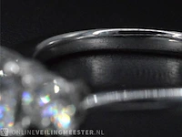 Witgouden trinity ring met 1.40 carat briljanten - afbeelding 2 van  11