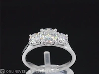 Witgouden trinity ring met 1.40 carat briljanten - afbeelding 1 van  11