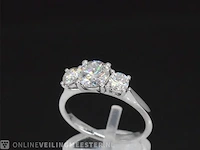 Witgouden trinity ring met 1.40 carat briljanten - afbeelding 5 van  11