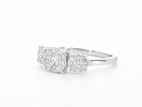 Witgouden trinity ring met diamanten - afbeelding 10 van  11