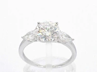 Witgouden trinity ring met een diamant van 2.00 carat - afbeelding 1 van  9