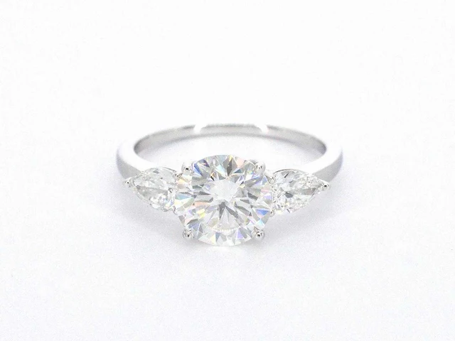 Witgouden trinity ring met een diamant van 2.00 carat - afbeelding 7 van  9