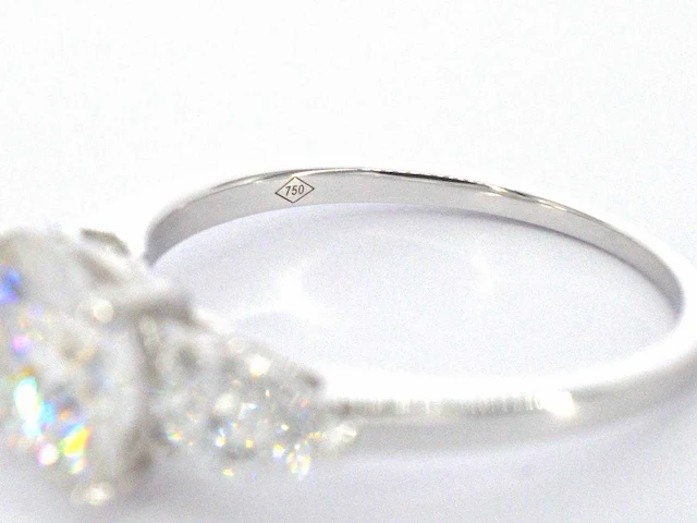 Witgouden trinity ring met een diamant van 2.00 carat - afbeelding 9 van  9