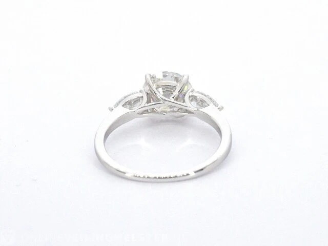 Witgouden trinity ring met een diamant van 2.00 carat - afbeelding 8 van  9