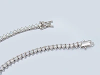 Witte collier met oplopende briljanten van 25.00 carat totaal - afbeelding 7 van  10