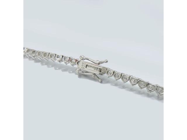 Witte collier met oplopende briljanten van 25.00 carat totaal - afbeelding 8 van  10