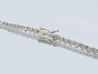 Witte collier met oplopende briljanten van 25.00 carat totaal - afbeelding 8 van  10