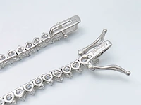 Witte collier met oplopende briljanten van 25.00 carat totaal - afbeelding 9 van  10