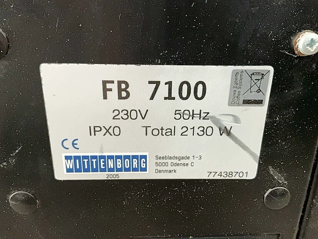 Wittenborg fb7100 koffiemachine - afbeelding 9 van  9