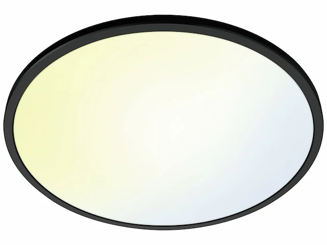 Wiz plafondlamp 43 cm warm tot koel wit licht slimme led 22w zwart - afbeelding 1 van  5