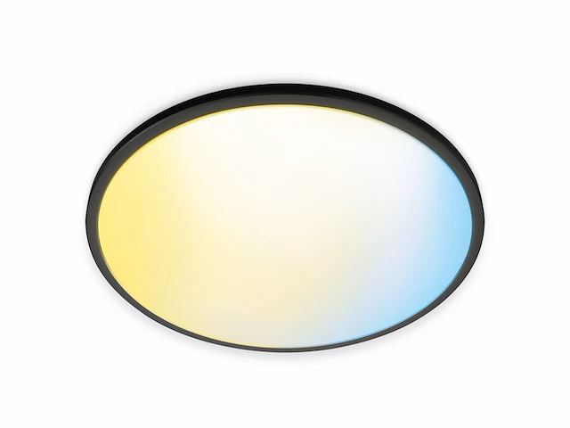 Wiz plafondlamp 43 cm warm tot koel wit licht slimme led 22w zwart - afbeelding 2 van  5