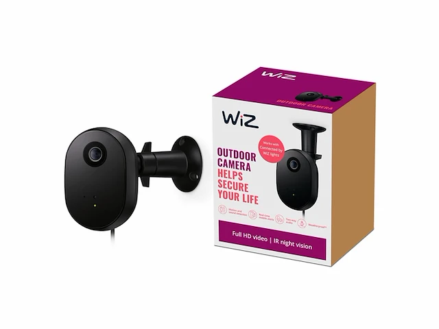 Wiz slimme buitencamera home monitoring live video stream tweerichtingsaudio directe meldingen nachtzicht - afbeelding 1 van  4