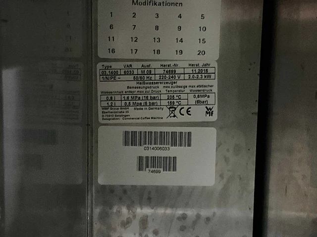 Wmf 03.1400 koffiemachine - afbeelding 8 van  8