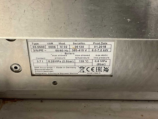 Wmf 03.5500 koffiemachine - afbeelding 6 van  7