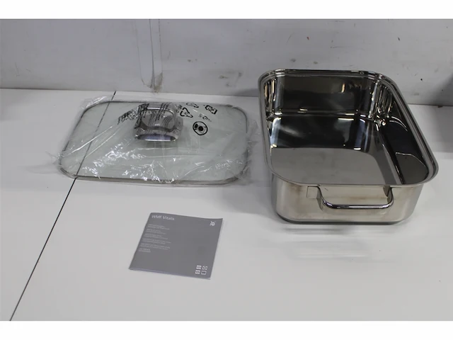 Wmf vitalis stoompan 6,5 liter met siliconen rand zilver - afbeelding 5 van  5