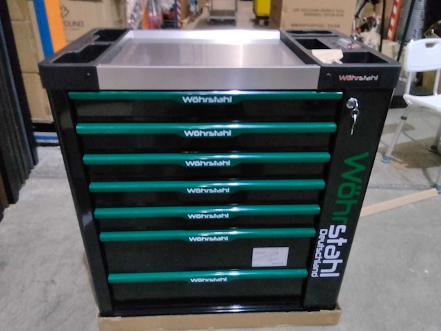Wohrstahl - gereedschapswagen 7 lades gevuld. - afbeelding 1 van  9