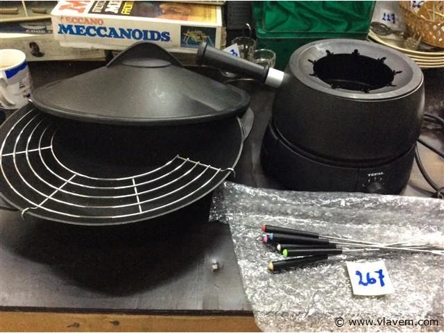 Wokpan + fondue set met vorkjes tefal getest - afbeelding 1 van  4