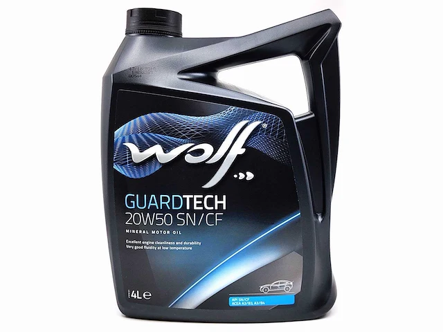 Wolf - 20w-50 sn/cf - 4 liter - minerale motorolie (4x) - afbeelding 1 van  7