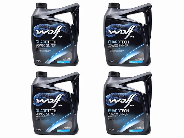 Wolf - 20w-50 sn/cf - 4 liter - minerale motorolie (4x) - afbeelding 2 van  7